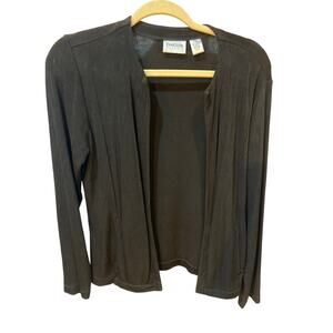 Chico’s Travelers Jacket Women’s 0 XS Black Long Sleeve Non-Wrinkle Slinky